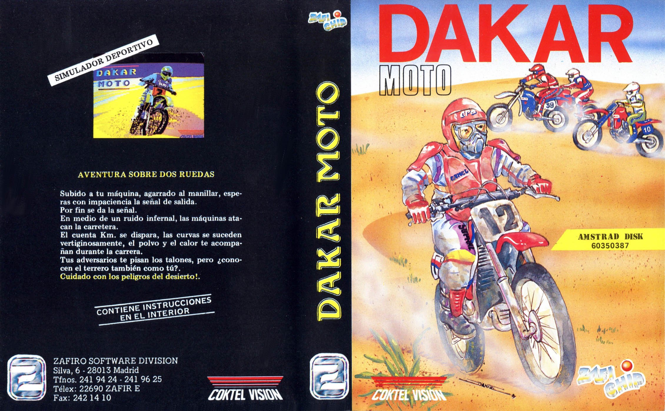 Caratula de Dakar Moto para Amstrad CPC