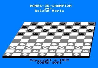 Pantallazo de Dames 3d Champion para Amstrad CPC