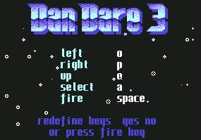 Pantallazo de Dan Dare 3 para Commodore 64