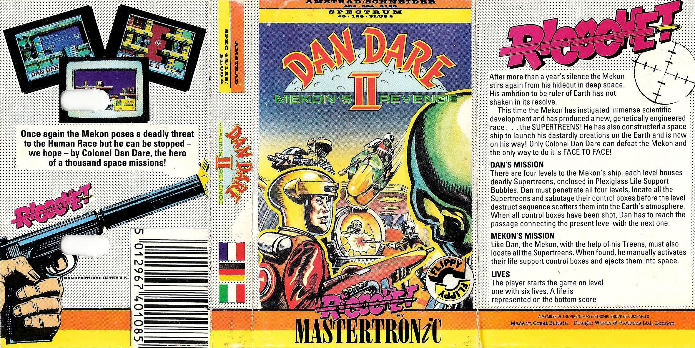 Caratula de Dan Dare II: Mekon's Revenge para Amstrad CPC
