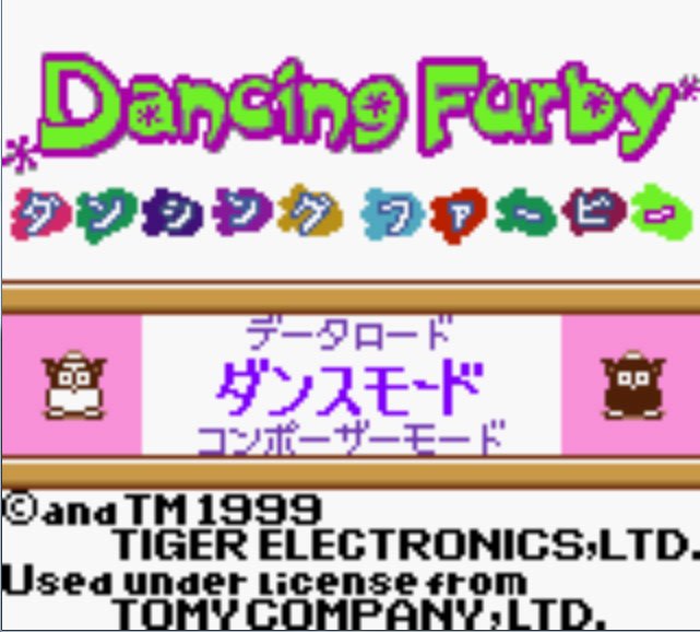 Pantallazo de Dancing Furby para Game Boy Color
