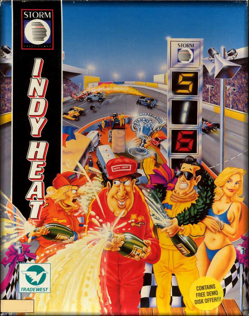 Caratula de Danny Sullivan's Indy Heat para Commodore 64