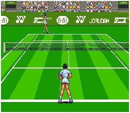 Pantallazo de Date Kimiko no Virtual Tennis (Japonés) para Super Nintendo