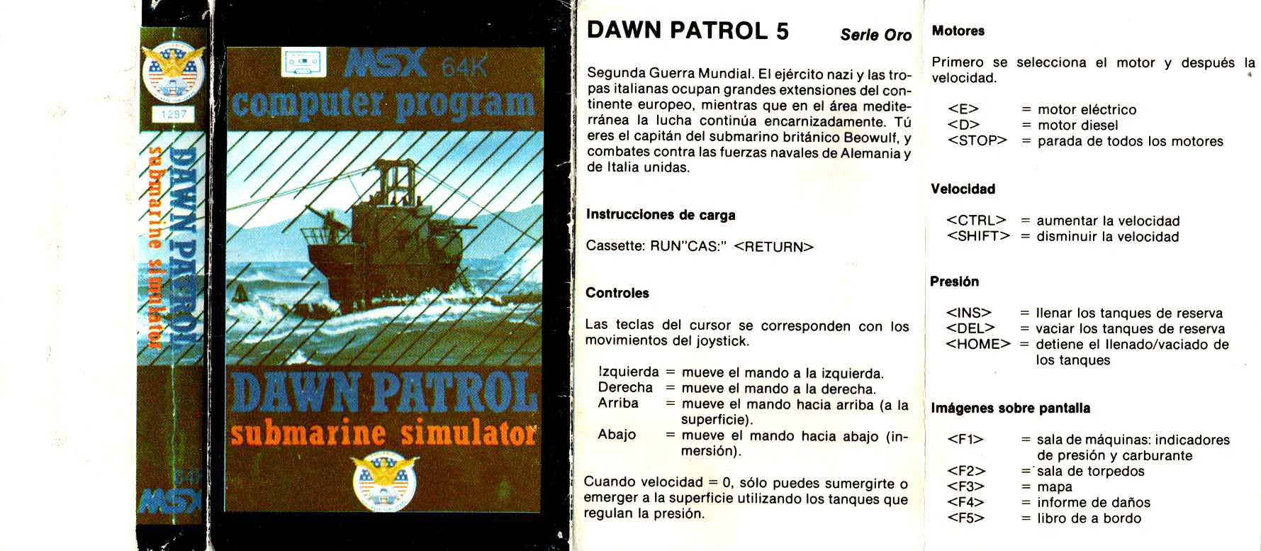Caratula de Dawn Patrol para MSX