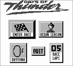 Pantallazo de Days of Thunder para Game Boy
