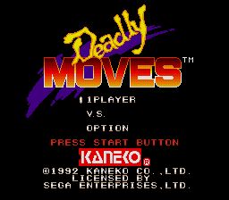 Pantallazo de Deadly Moves para Sega Megadrive