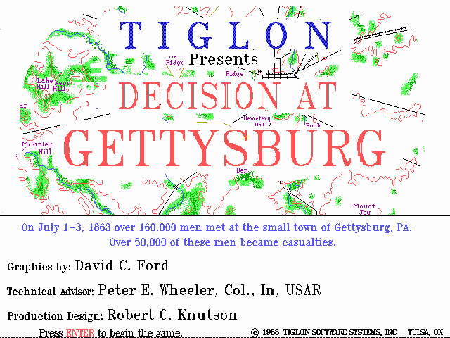 Pantallazo de Decision at Gettysburg para PC