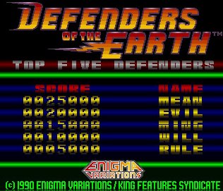 Pantallazo de Defenders Of The Earth para Amiga