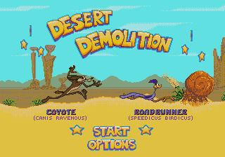 Pantallazo de Desert Demolition Starring Road Runner and Wile E. Coyote para Sega Megadrive