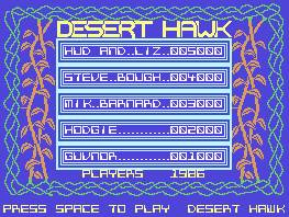 Pantallazo de Desert Hawk para Commodore 64