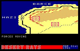Pantallazo de Desert Rats para Amstrad CPC