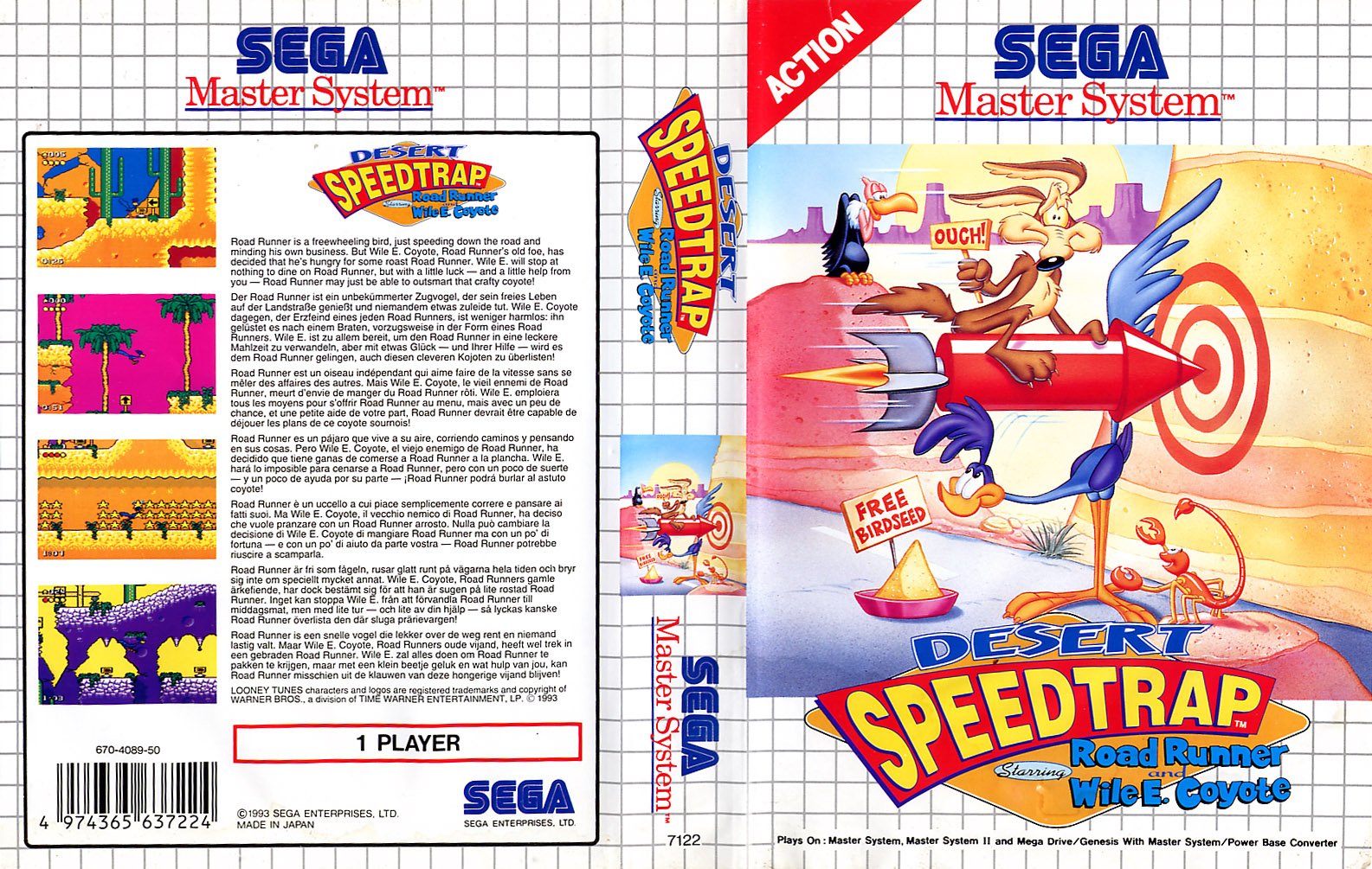 Caratula de Desert Speedtrap para Sega Master System