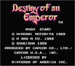 Pantallazo de Destiny of an Emperor para Nintendo (NES)