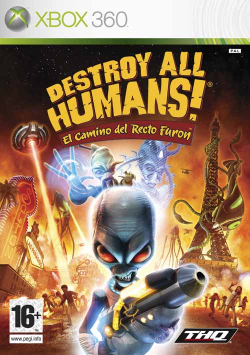 Caratula de Destroy All Humans! El Camino del Recto Furon para Xbox 360