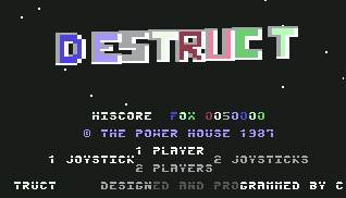 Pantallazo de Destruct para Commodore 64