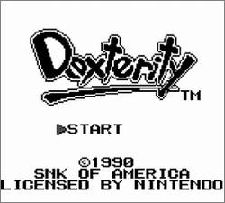 Pantallazo de Dexterity para Game Boy
