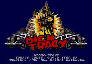 Pantallazo de Dick Tracy para Sega Megadrive
