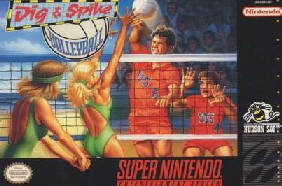 Caratula de Dig & Spike Volleyball para Super Nintendo