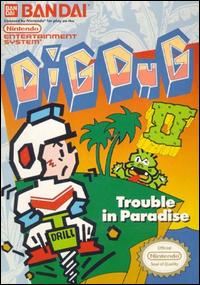 Caratula de Dig Dug II: Trouble in Paradise para Nintendo (NES)
