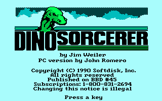 Pantallazo de Dino-Sorcerer para PC