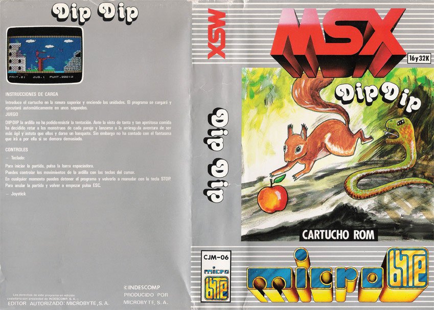 Caratula de Dip Dip para MSX