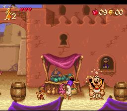 Pantallazo de Disney's Aladdin (Japonés) para Super Nintendo