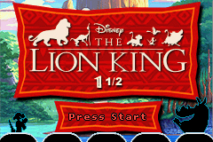 Pantallazo de Disney's The Lion King 1 1/2 para Game Boy Advance