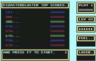 Pantallazo de Dizasterblaster para Commodore 64