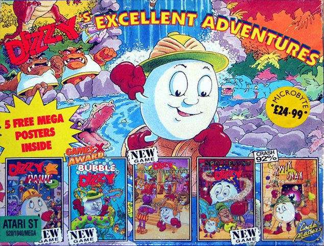 Caratula de Dizzy's Excellent Adventures para Atari ST