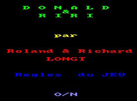 Pantallazo de Donald & Riri para Amstrad CPC