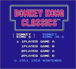 Pantallazo de Donkey Kong Classics para Nintendo (NES)
