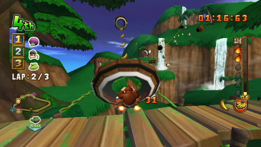 Pantallazo de Donkey Kong Jet Race para Wii