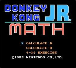 Pantallazo de Donkey Kong Jr. Math para Nintendo (NES)