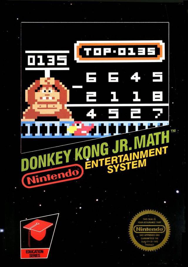 Caratula de Donkey Kong Jr. Math para Nintendo (NES)