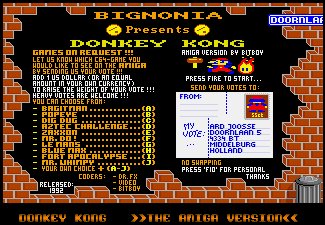 Pantallazo de Donkey Kong para Amiga