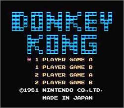 Pantallazo de Donkey Kong para Nintendo (NES)