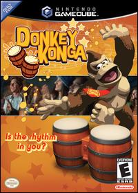 Caratula de Donkey Konga with Bongos para GameCube