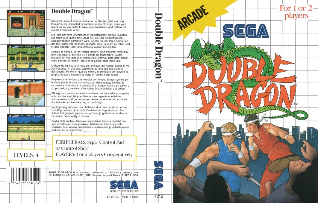 Caratula de Double Dragon para Sega Master System