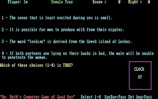 Pantallazo de Dr. Ruth's Game of Good Sex para PC