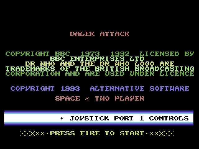 Pantallazo de Dr. Who: Dalek Attack para Commodore 64