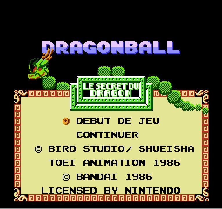 Pantallazo de Dragon Ball: Le Secret du Dragon para Nintendo (NES)