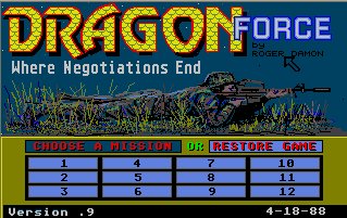 Pantallazo de Dragon Force para Atari ST