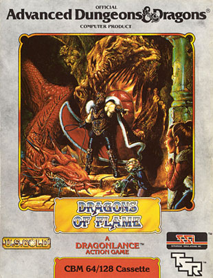Caratula de Dragons of Flame para Commodore 64