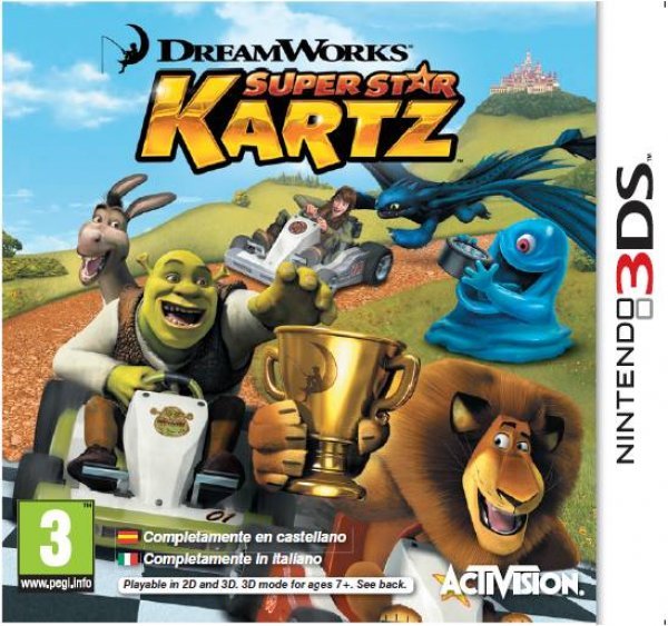 Caratula de Dreamworks Superstar Kartz para Nintendo 3DS