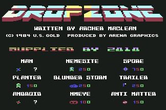 Pantallazo de Dropzone para Commodore 64