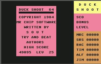 Pantallazo de Duck Shoot para Commodore 64