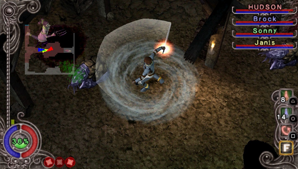 Pantallazo de Dungeon Explorer: Warrior of the Ancient Arts para PSP