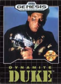 Caratula de Dynamite Duke para Sega Megadrive