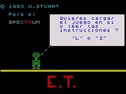 Pantallazo de E.T. para Spectrum