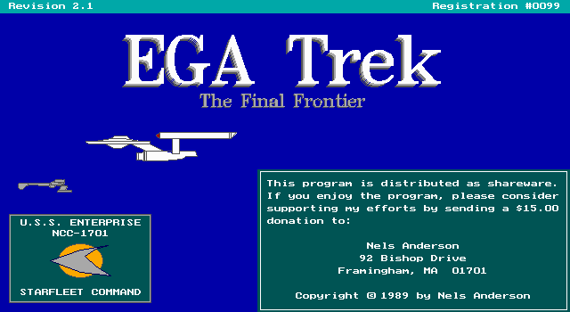 Pantallazo de EGA Trek para PC